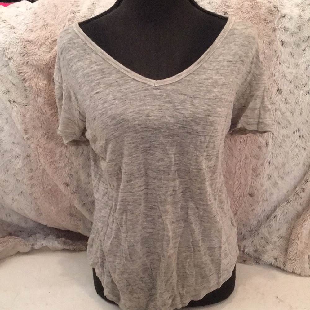 GAP Gray Fitted Short Sleeve T-Shirt